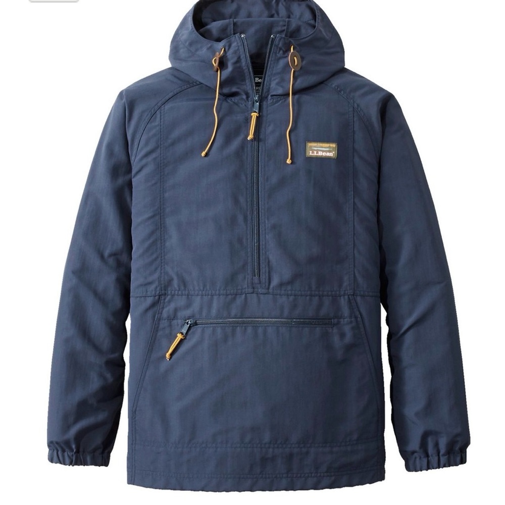 LL Bean Men’s Mountain Classic Anorak Black, Size M
